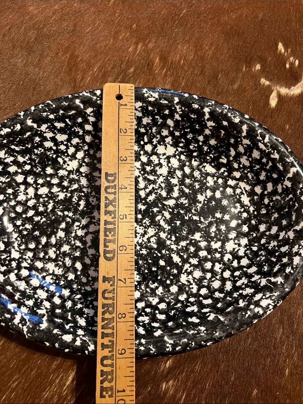 Black and White Speckled Ceramic Decorative Bowl